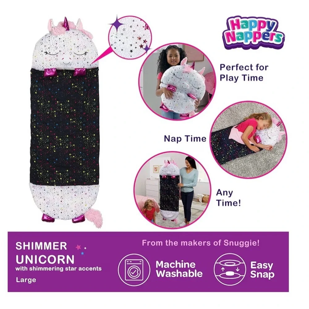 🦄 Unicorn Happy Napper - Pillow / Sleeping Bag 🌟 NEW w/out packaging 🌟 see below - Picture 15 of 16